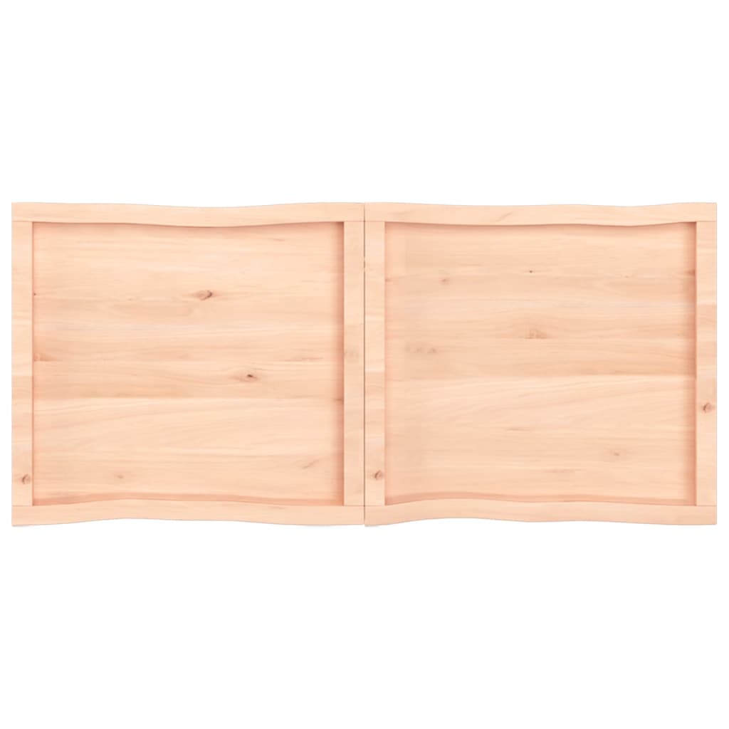 Trendy Tafelblad natuurlijke rand 140x60x(2-6) cm massief eikenhout Tafelbladen | Creëer jouw Trendy Thuis | Gratis bezorgd & Retour | Trendy.nl