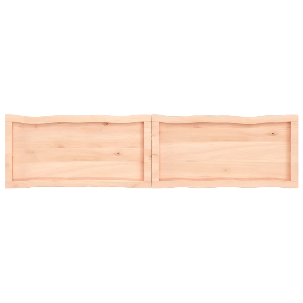 Trendy Tafelblad natuurlijke rand 160x40x(2-6) cm massief eikenhout Tafelbladen | Creëer jouw Trendy Thuis | Gratis bezorgd & Retour | Trendy.nl