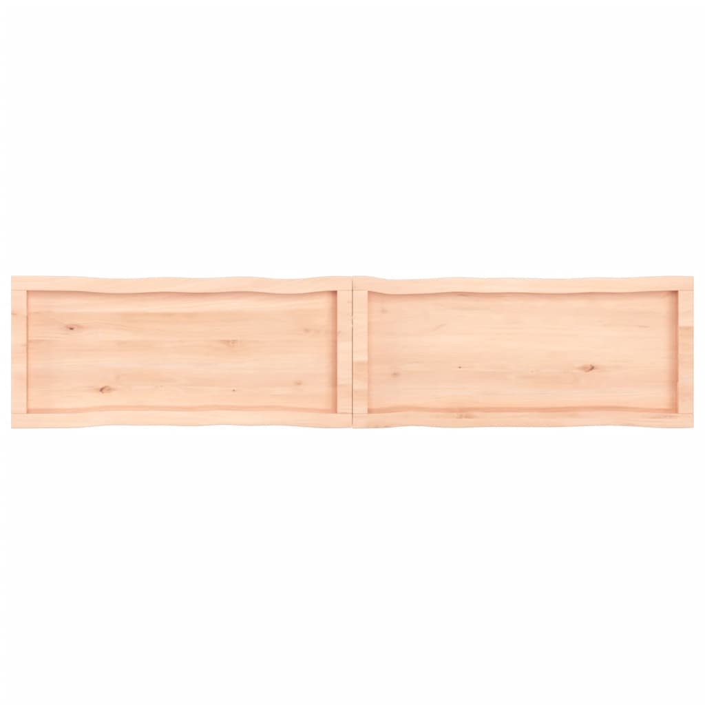 Tafelblad natuurlijke rand 180x40x(2-6) cm massief eikenhout Tafelbladen | Creëer jouw Trendy Thuis | Gratis bezorgd & Retour | Trendy.nl