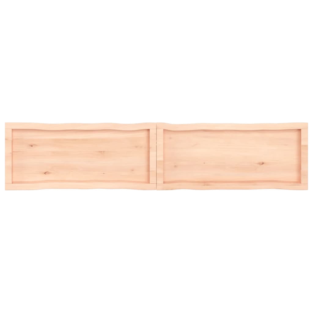 Tafelblad natuurlijke rand 180x40x(2-6) cm massief eikenhout Tafelbladen | Creëer jouw Trendy Thuis | Gratis bezorgd & Retour | Trendy.nl