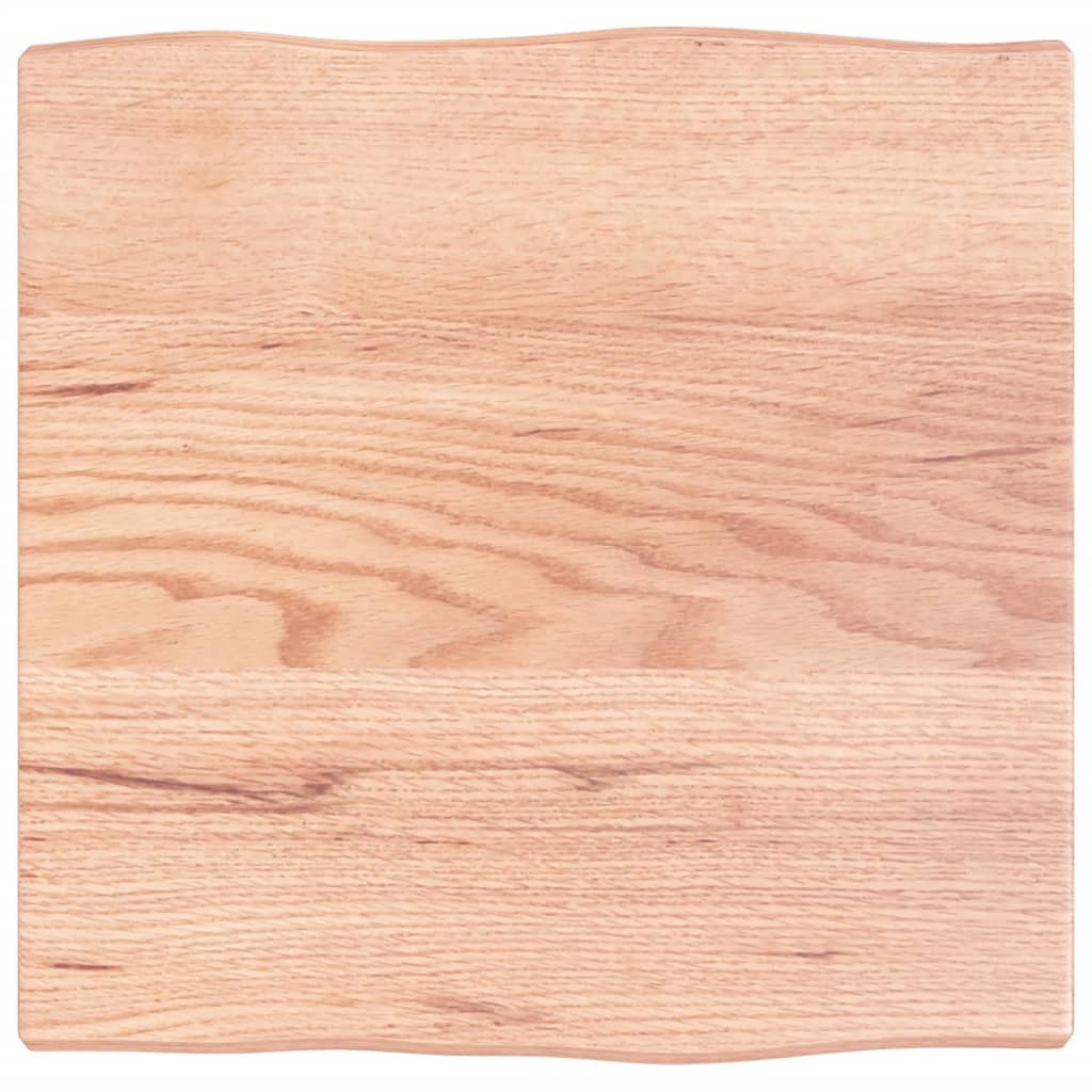 Tafelblad natuurlijke rand 40x40x2 cm eikenhout lichtbruin Tafelbladen | Creëer jouw Trendy Thuis | Gratis bezorgd & Retour | Trendy.nl