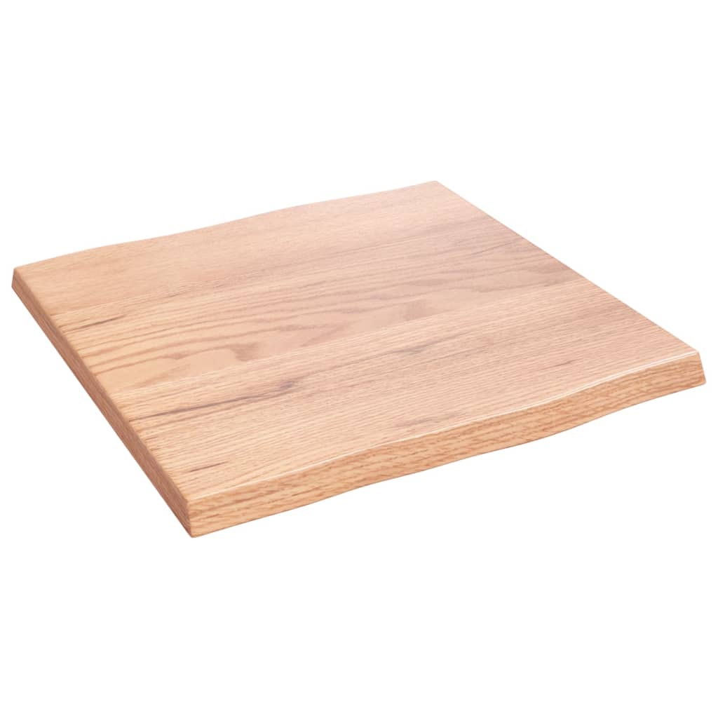 Tafelblad natuurlijke rand 40x40x2 cm eikenhout lichtbruin Tafelbladen | Creëer jouw Trendy Thuis | Gratis bezorgd & Retour | Trendy.nl