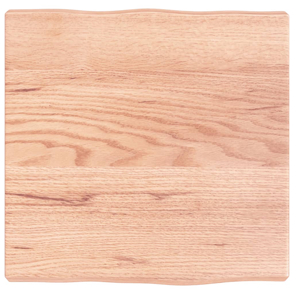 Trendy Tafelblad natuurlijke rand 40x40x4 cm eikenhout lichtbruin Tafelbladen | Creëer jouw Trendy Thuis | Gratis bezorgd & Retour | Trendy.nl