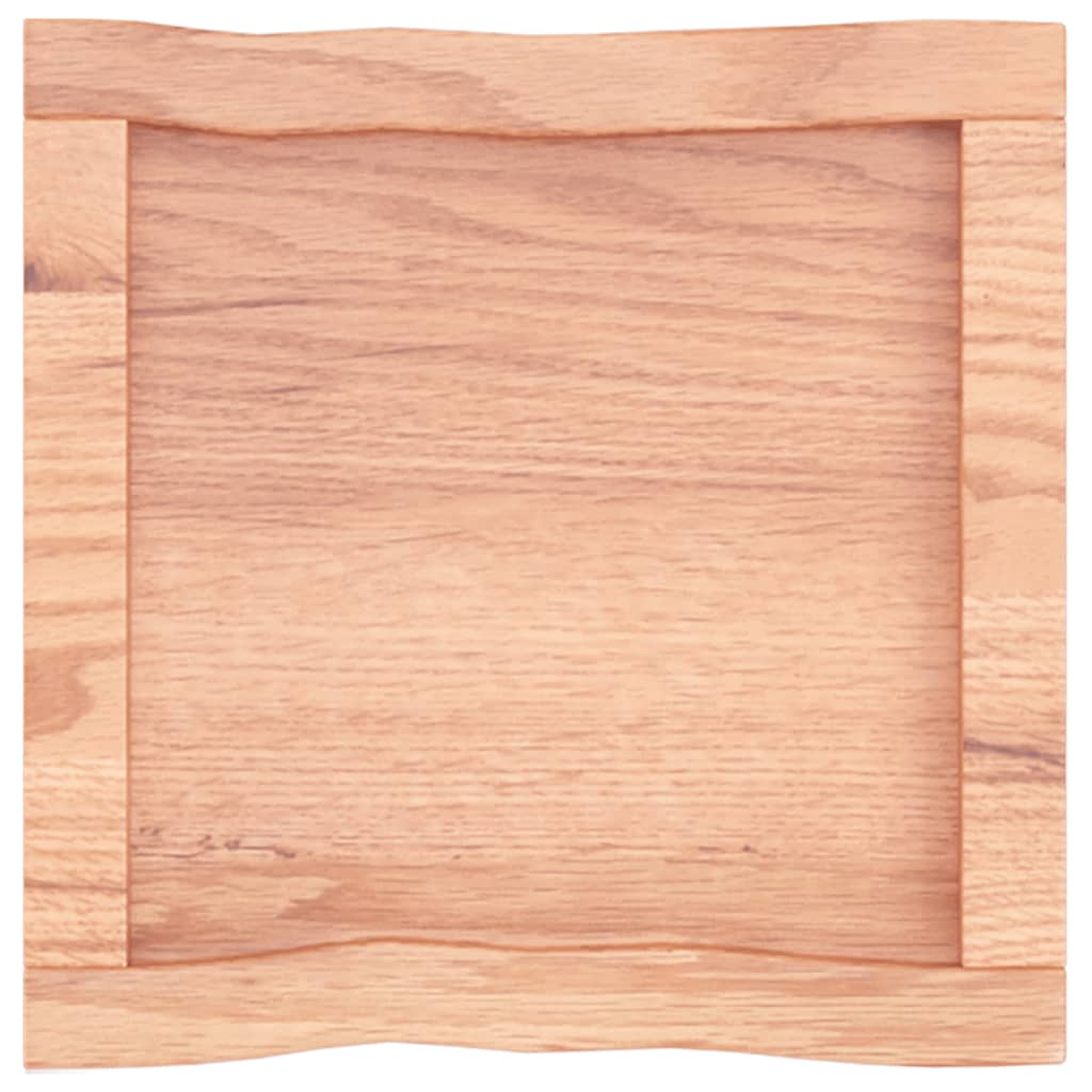 Trendy Tafelblad natuurlijke rand 40x40x4 cm eikenhout lichtbruin Tafelbladen | Creëer jouw Trendy Thuis | Gratis bezorgd & Retour | Trendy.nl