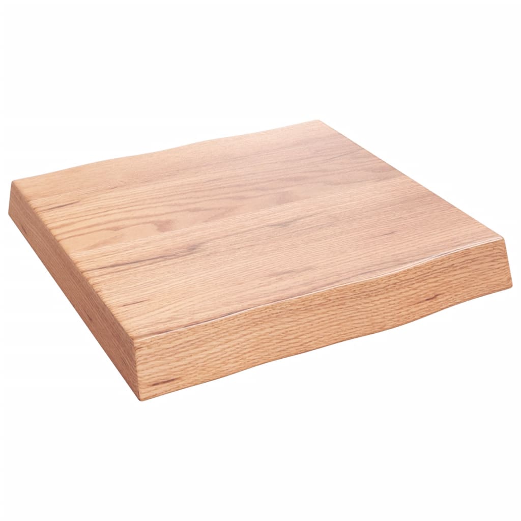 Trendy Tafelblad natuurlijke rand 40x40x6 cm eikenhout lichtbruin Tafelbladen | Creëer jouw Trendy Thuis | Gratis bezorgd & Retour | Trendy.nl