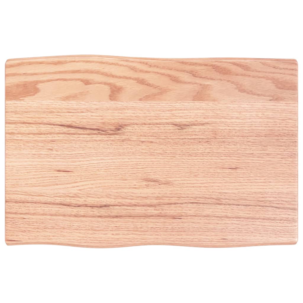 Tafelblad natuurlijke rand 60x40x2 cm eikenhout lichtbruin Tafelbladen | Creëer jouw Trendy Thuis | Gratis bezorgd & Retour | Trendy.nl