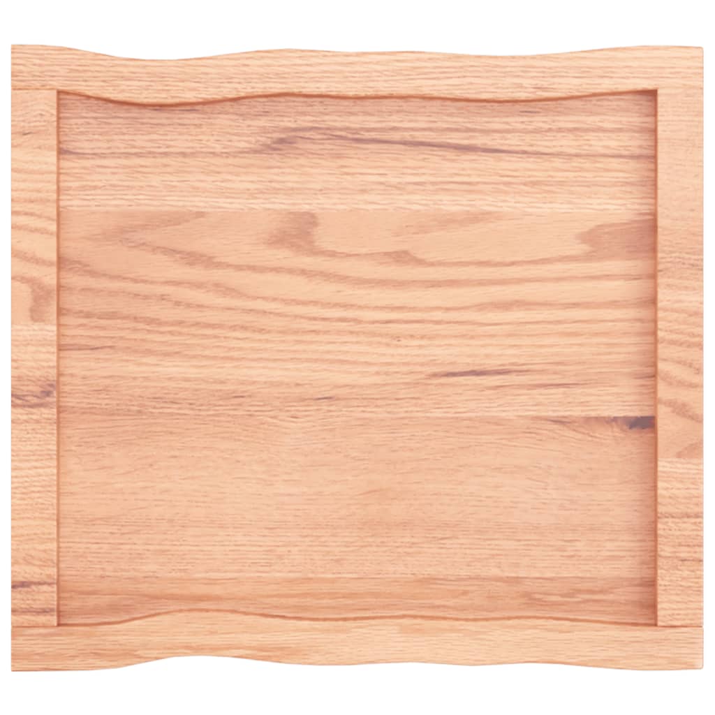 Trendy Tafelblad natuurlijke rand 60x50x6 cm eikenhout lichtbruin Tafelbladen | Creëer jouw Trendy Thuis | Gratis bezorgd & Retour | Trendy.nl