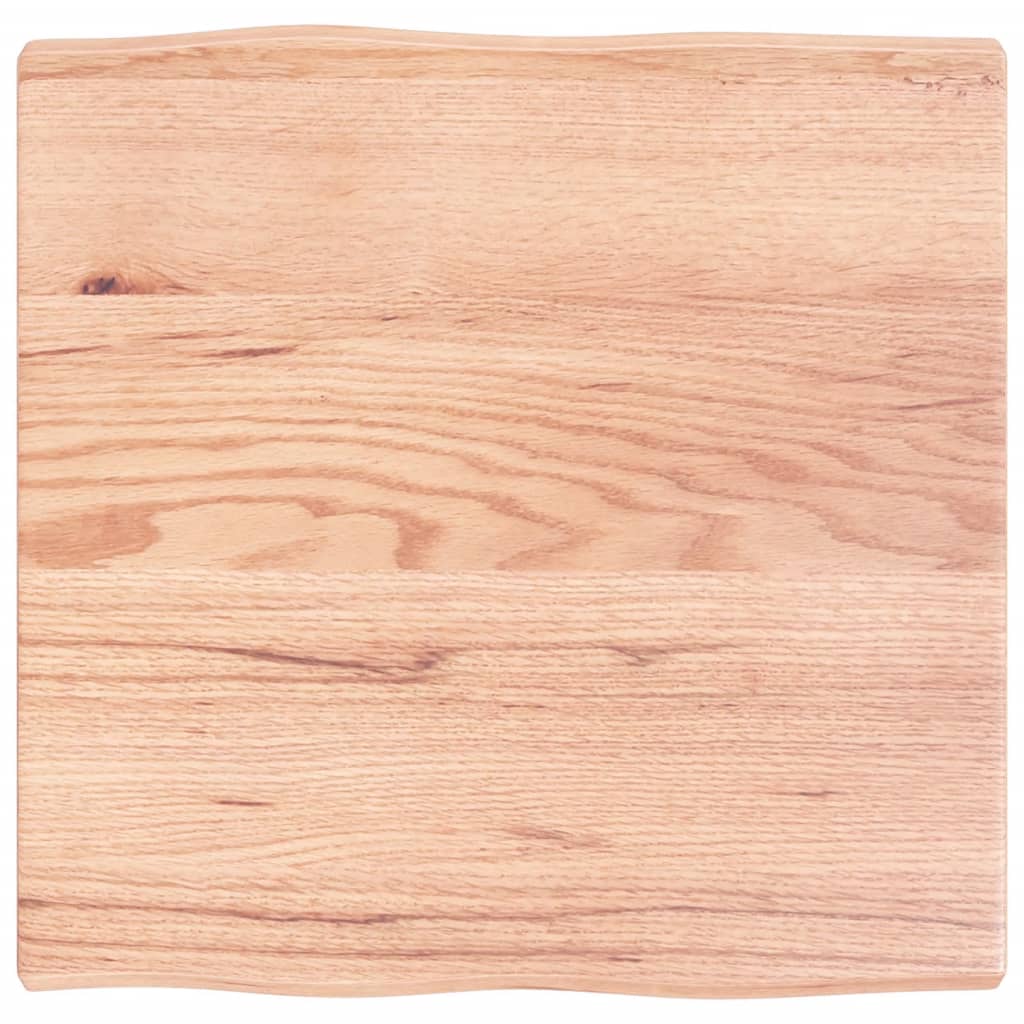 Trendy Tafelblad natuurlijke rand 60x60x4 cm eikenhout lichtbruin Tafelbladen | Creëer jouw Trendy Thuis | Gratis bezorgd & Retour | Trendy.nl