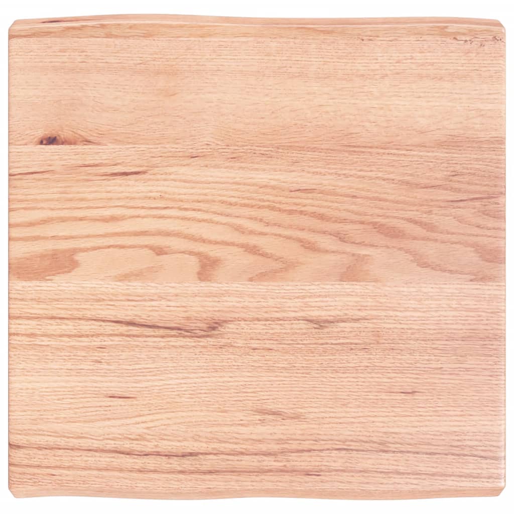 Trendy Tafelblad natuurlijke rand 60x60x6 cm eikenhout lichtbruin Tafelbladen | Creëer jouw Trendy Thuis | Gratis bezorgd & Retour | Trendy.nl