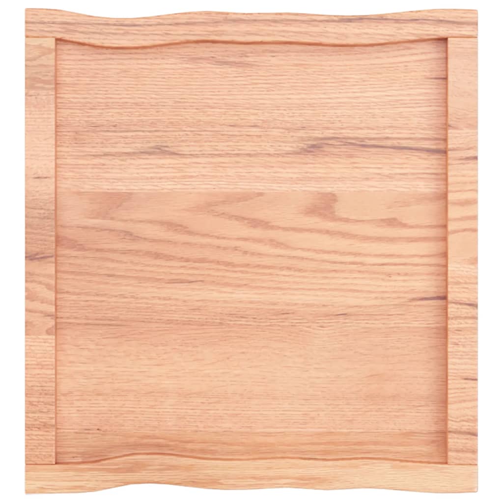 Trendy Tafelblad natuurlijke rand 60x60x6 cm eikenhout lichtbruin Tafelbladen | Creëer jouw Trendy Thuis | Gratis bezorgd & Retour | Trendy.nl