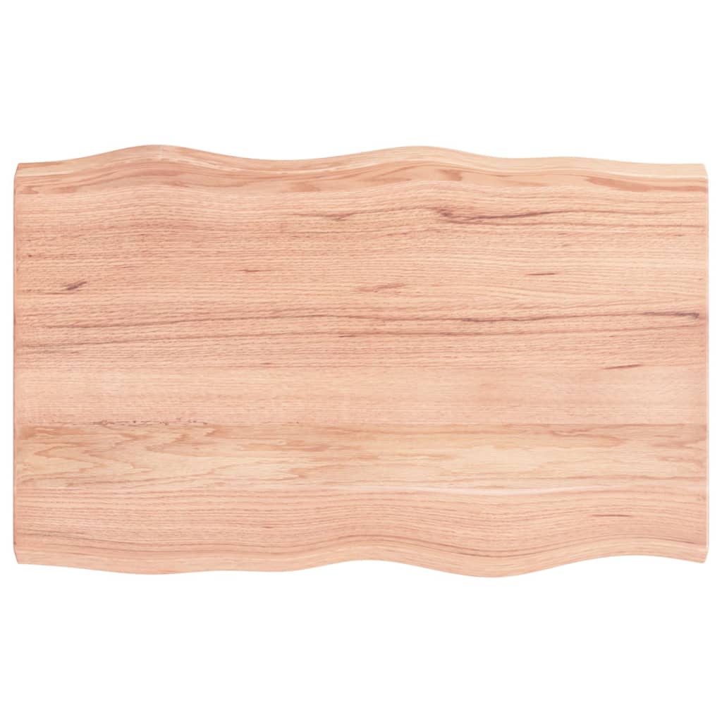 Trendy Tafelblad natuurlijke rand 80x50x4 cm eikenhout lichtbruin Tafelbladen | Creëer jouw Trendy Thuis | Gratis bezorgd & Retour | Trendy.nl