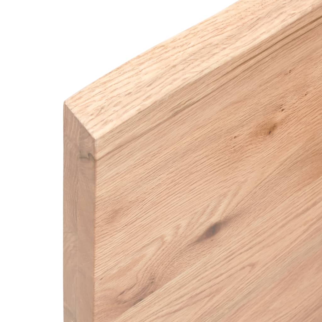 Tafelblad natuurlijke rand 100x50x4 cm eikenhout lichtbruin Tafelbladen | Creëer jouw Trendy Thuis | Gratis bezorgd & Retour | Trendy.nl