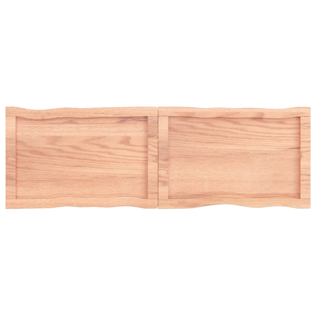 Trendy Tafelblad natuurlijke rand 120x40x4 cm eikenhout lichtbruin Tafelbladen | Creëer jouw Trendy Thuis | Gratis bezorgd & Retour | Trendy.nl