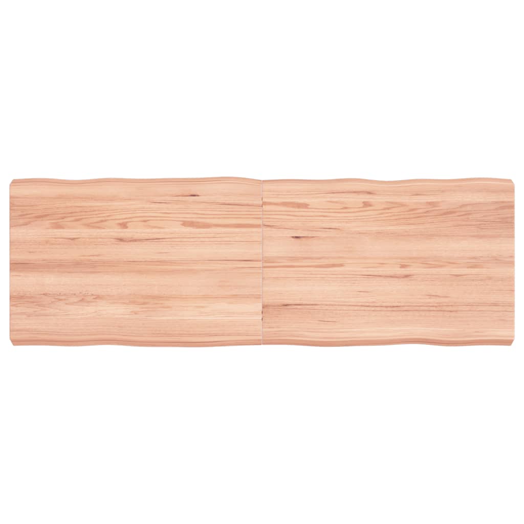 Trendy Tafelblad natuurlijke rand 120x40x6 cm eikenhout lichtbruin Tafelbladen | Creëer jouw Trendy Thuis | Gratis bezorgd & Retour | Trendy.nl