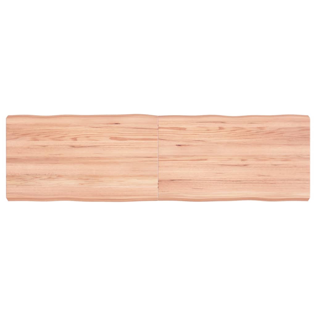 Tafelblad natuurlijke rand 140x40x6 cm eikenhout lichtbruin Tafelbladen | Creëer jouw Trendy Thuis | Gratis bezorgd & Retour | Trendy.nl