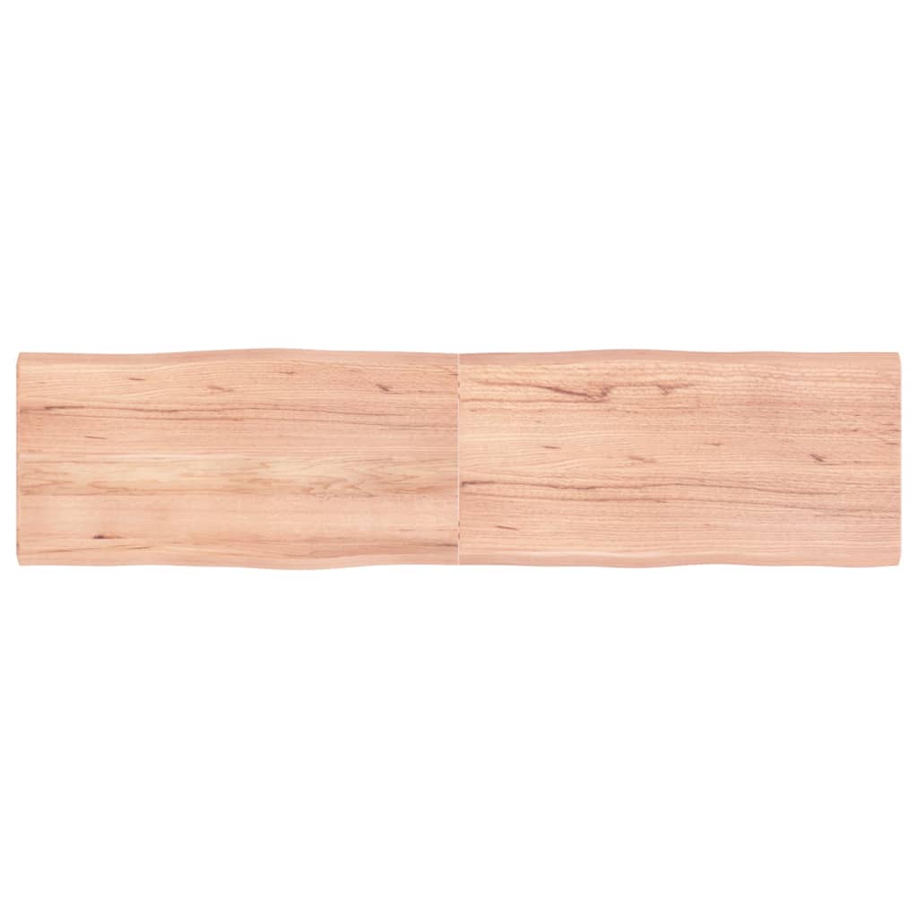 Trendy Tafelblad natuurlijke rand 160x40x4 cm eikenhout lichtbruin Tafelbladen | Creëer jouw Trendy Thuis | Gratis bezorgd & Retour | Trendy.nl