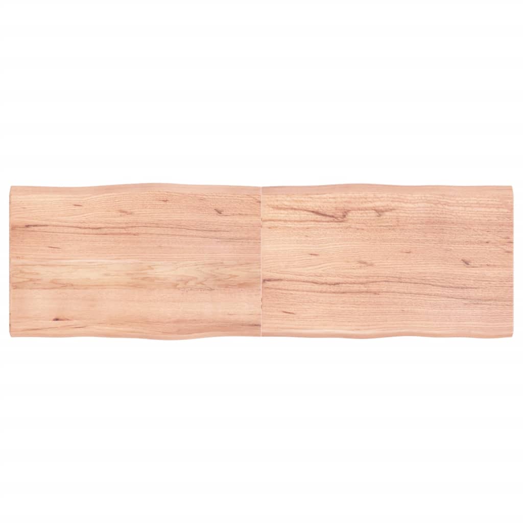 Trendy Tafelblad natuurlijke rand 160x50x4 cm eikenhout lichtbruin Tafelbladen | Creëer jouw Trendy Thuis | Gratis bezorgd & Retour | Trendy.nl