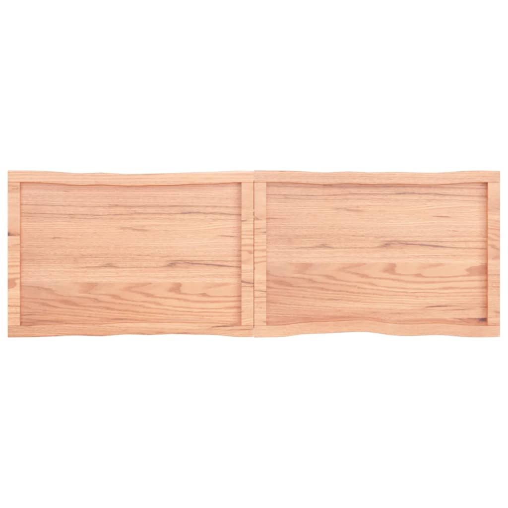 Trendy Tafelblad natuurlijke rand 160x50x4 cm eikenhout lichtbruin Tafelbladen | Creëer jouw Trendy Thuis | Gratis bezorgd & Retour | Trendy.nl