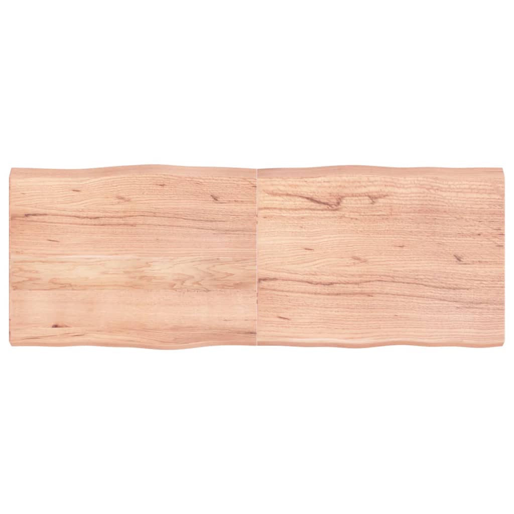 Tafelblad natuurlijke rand 160x60x6 cm eikenhout lichtbruin Tafelbladen | Creëer jouw Trendy Thuis | Gratis bezorgd & Retour | Trendy.nl