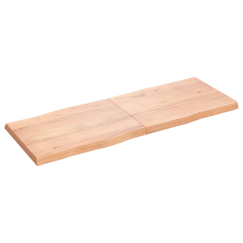 Tafelblad natuurlijke rand 160x60x6 cm eikenhout lichtbruin Tafelbladen | Creëer jouw Trendy Thuis | Gratis bezorgd & Retour | Trendy.nl