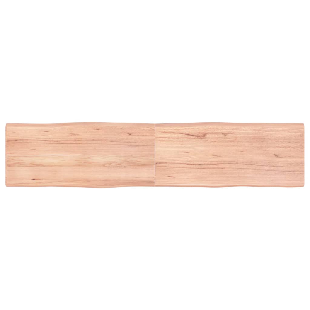 Trendy Tafelblad natuurlijke rand 180x40x4 cm eikenhout lichtbruin Tafelbladen | Creëer jouw Trendy Thuis | Gratis bezorgd & Retour | Trendy.nl