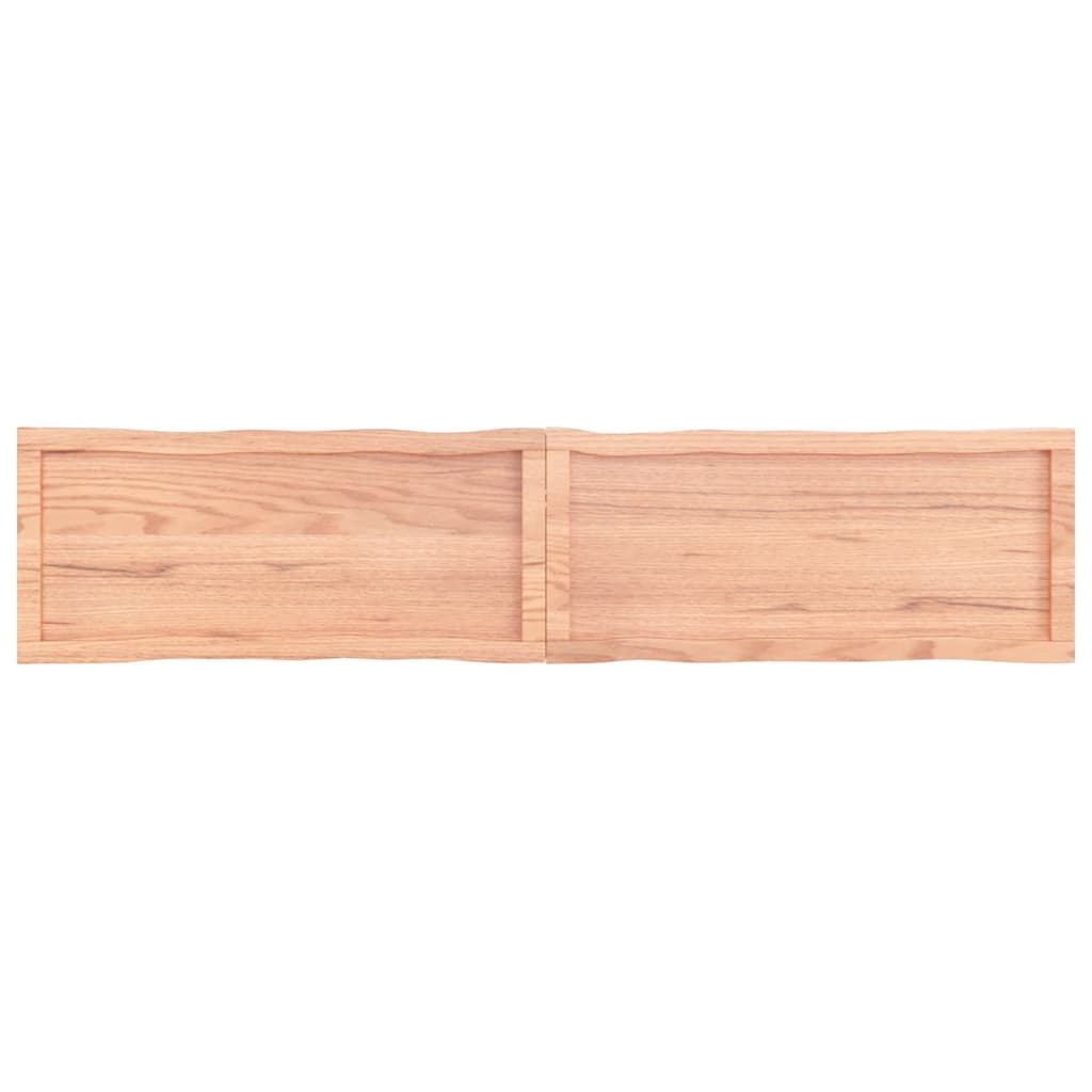 Trendy Tafelblad natuurlijke rand 180x40x4 cm eikenhout lichtbruin Tafelbladen | Creëer jouw Trendy Thuis | Gratis bezorgd & Retour | Trendy.nl