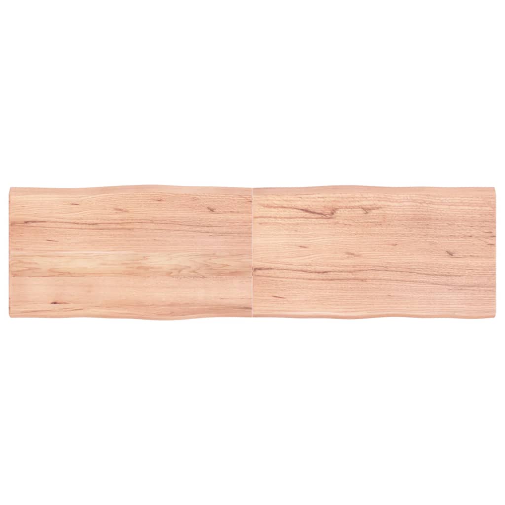 Trendy Tafelblad natuurlijke rand 180x50x4 cm eikenhout lichtbruin Tafelbladen | Creëer jouw Trendy Thuis | Gratis bezorgd & Retour | Trendy.nl