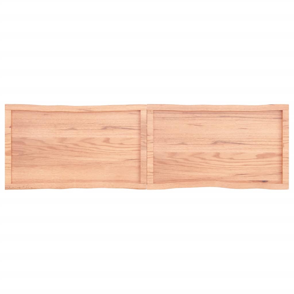 Trendy Tafelblad natuurlijke rand 180x50x4 cm eikenhout lichtbruin Tafelbladen | Creëer jouw Trendy Thuis | Gratis bezorgd & Retour | Trendy.nl