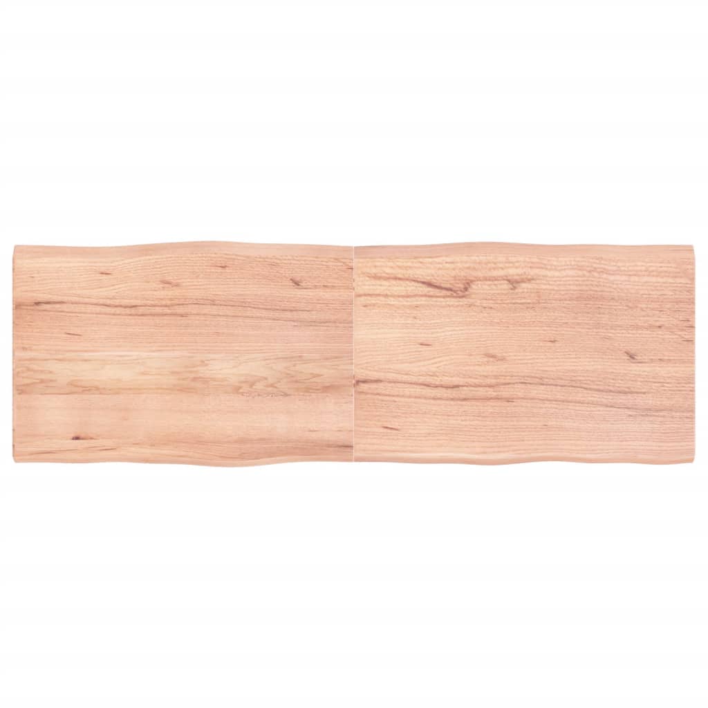 Trendy Tafelblad natuurlijke rand 180x60x4 cm eikenhout lichtbruin Tafelbladen | Creëer jouw Trendy Thuis | Gratis bezorgd & Retour | Trendy.nl