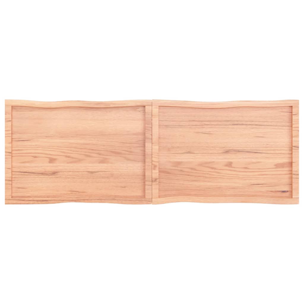 Trendy Tafelblad natuurlijke rand 180x60x4 cm eikenhout lichtbruin Tafelbladen | Creëer jouw Trendy Thuis | Gratis bezorgd & Retour | Trendy.nl