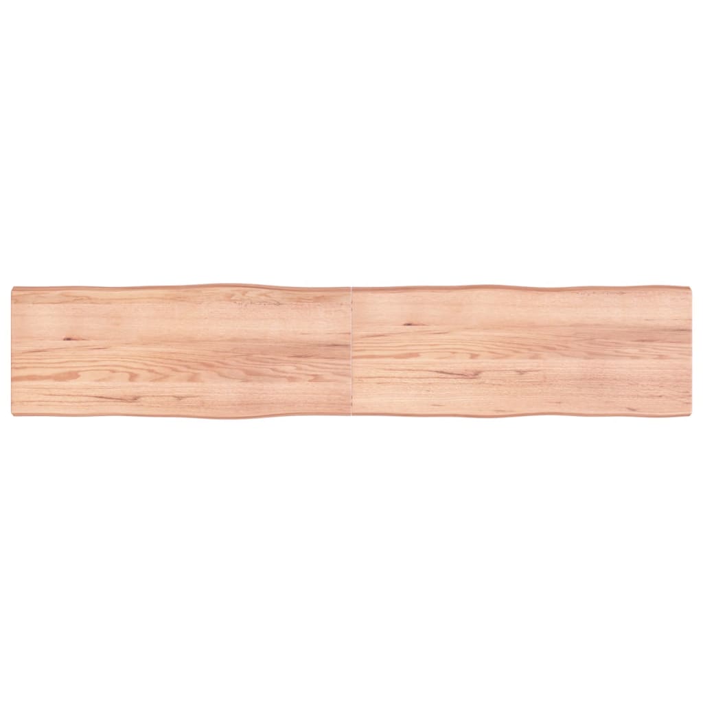 Trendy Tafelblad natuurlijke rand 200x40x6 cm eikenhout lichtbruin Tafelbladen | Creëer jouw Trendy Thuis | Gratis bezorgd & Retour | Trendy.nl