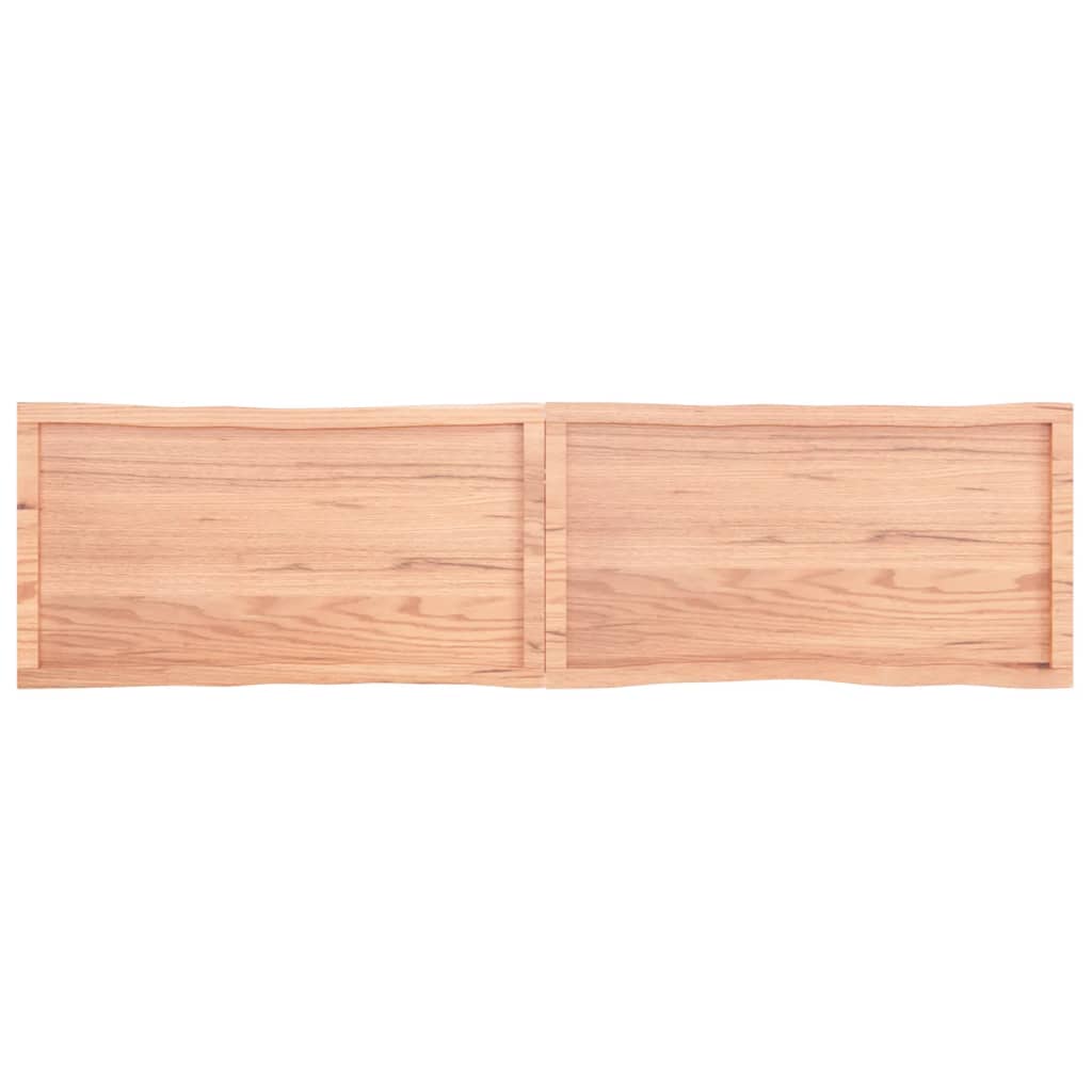 Trendy Tafelblad natuurlijke rand 200x50x6 cm eikenhout lichtbruin Tafelbladen | Creëer jouw Trendy Thuis | Gratis bezorgd & Retour | Trendy.nl