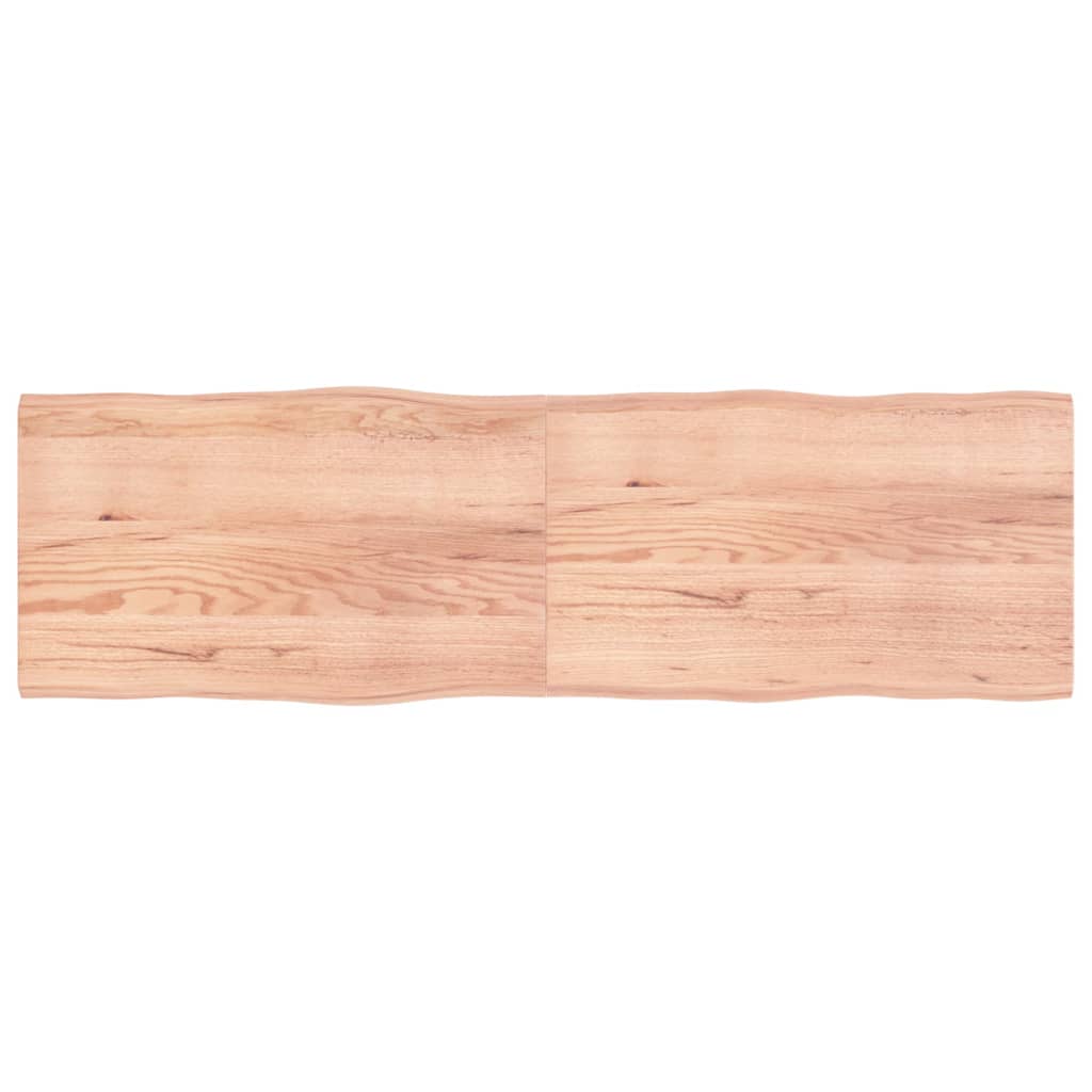 Tafelblad natuurlijke rand 200x60x4 cm eikenhout lichtbruin Tafelbladen | Creëer jouw Trendy Thuis | Gratis bezorgd & Retour | Trendy.nl