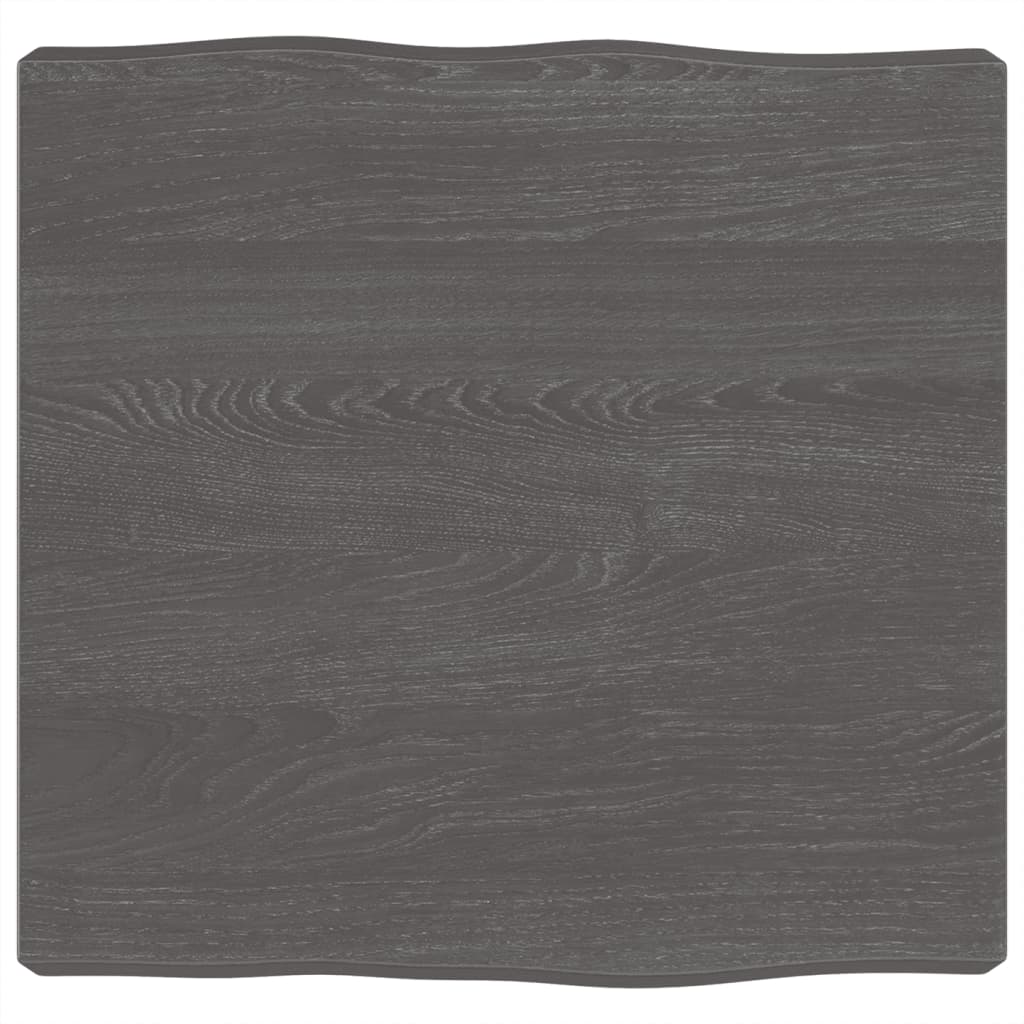 Trendy Tafelblad natuurlijke rand 40x40x(2-6)cm eikenhout donkerbruin Tafelbladen | Creëer jouw Trendy Thuis | Gratis bezorgd & Retour | Trendy.nl