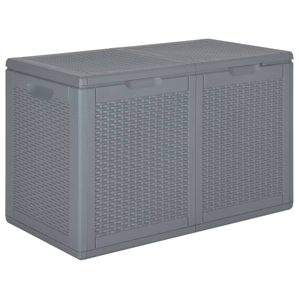 Tuinbox 180 L PP rattan grijs Opbergboxen voor buiten | Creëer jouw Trendy Thuis | Gratis bezorgd & Retour | Trendy.nl