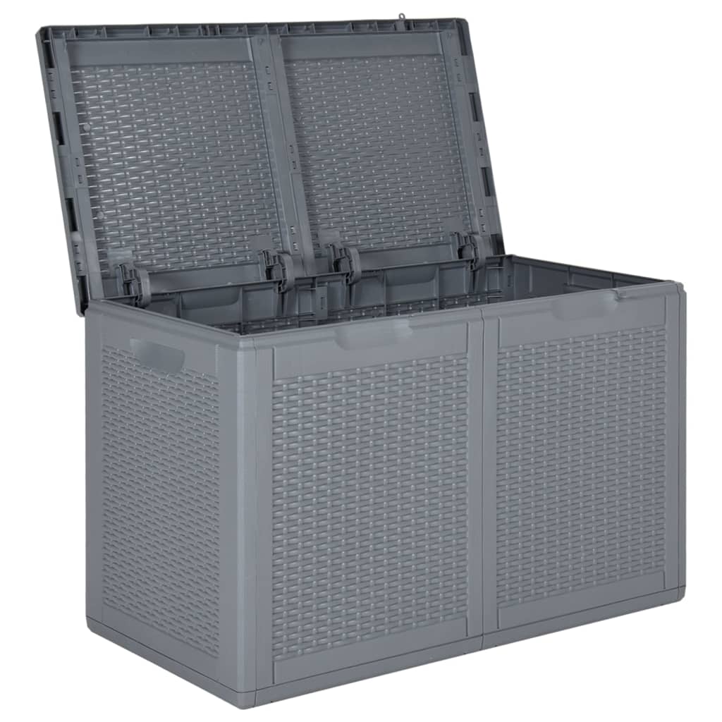 Tuinbox 180 L PP rattan grijs Opbergboxen voor buiten | Creëer jouw Trendy Thuis | Gratis bezorgd & Retour | Trendy.nl