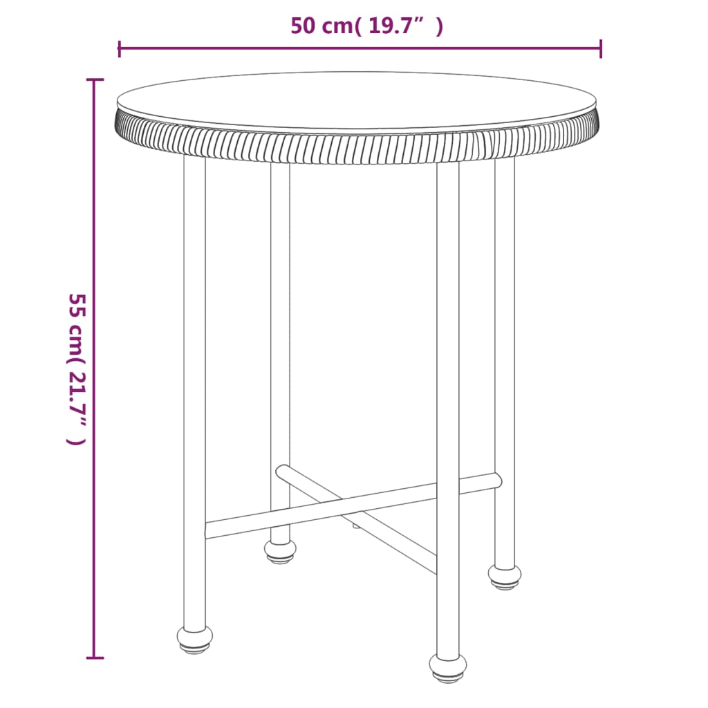 3-delige Tuinset poly rattan Tuinsets | Creëer jouw Trendy Thuis | Gratis bezorgd & Retour | Trendy.nl