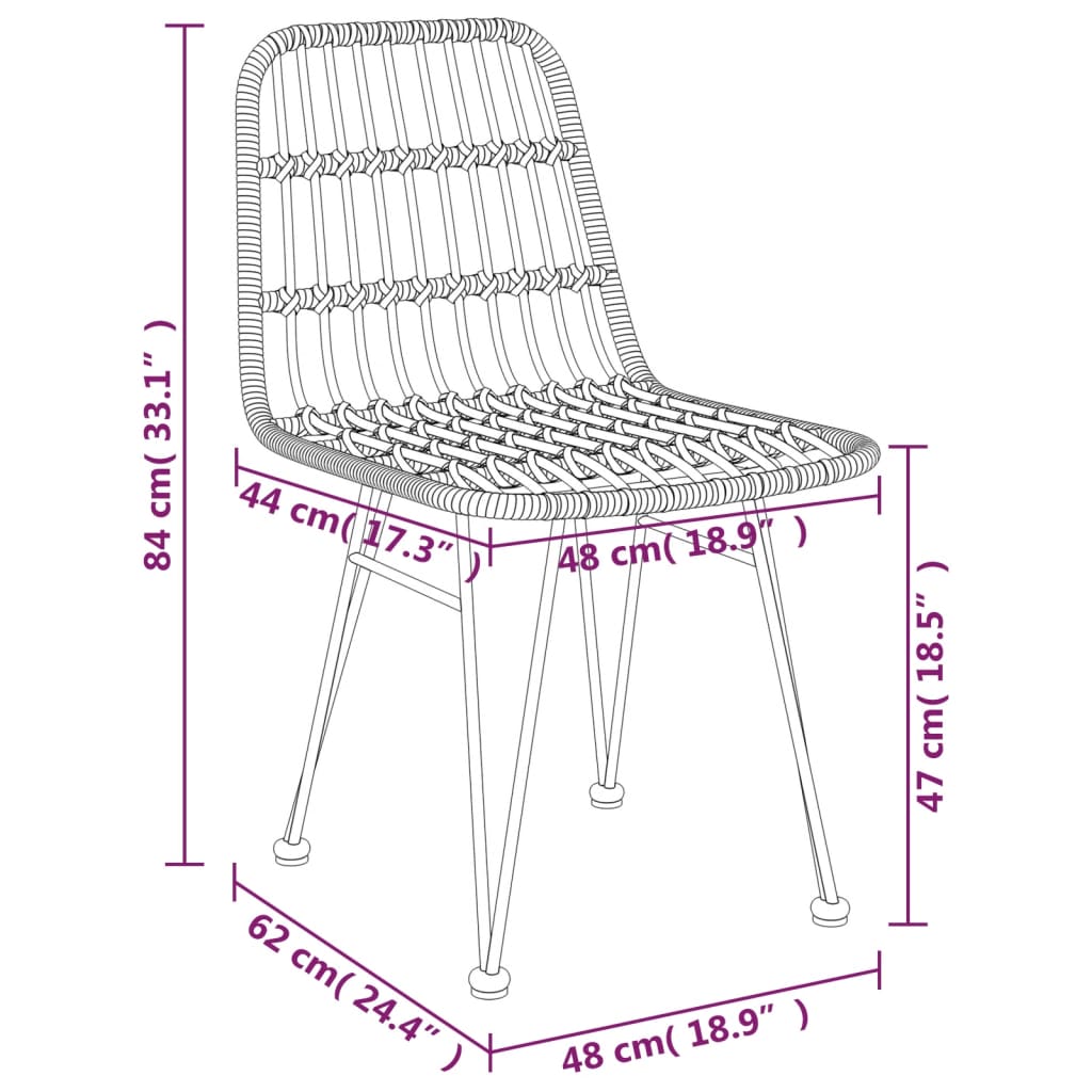 3-delige Tuinset poly rattan Tuinsets | Creëer jouw Trendy Thuis | Gratis bezorgd & Retour | Trendy.nl