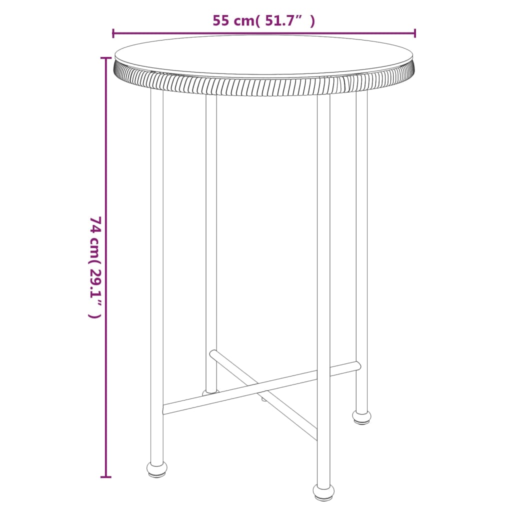 3-delige Tuinset poly rattan Tuinsets | Creëer jouw Trendy Thuis | Gratis bezorgd & Retour | Trendy.nl