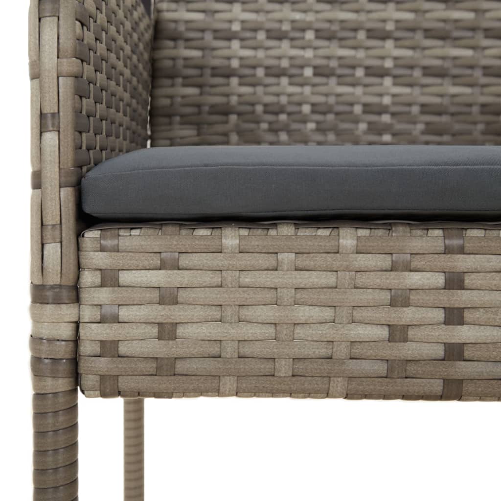 5-delige Tuinset met kussens poly rattan grijs Tuinsets | Creëer jouw Trendy Thuis | Gratis bezorgd & Retour | Trendy.nl