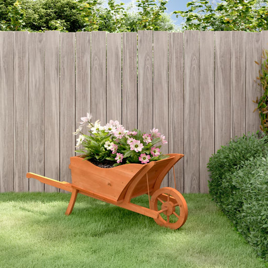 Plantenbak kruiwagen 128x45,5x43 cm massief vurenhout Kruiwagens | Creëer jouw Trendy Thuis | Gratis bezorgd & Retour | Trendy.nl