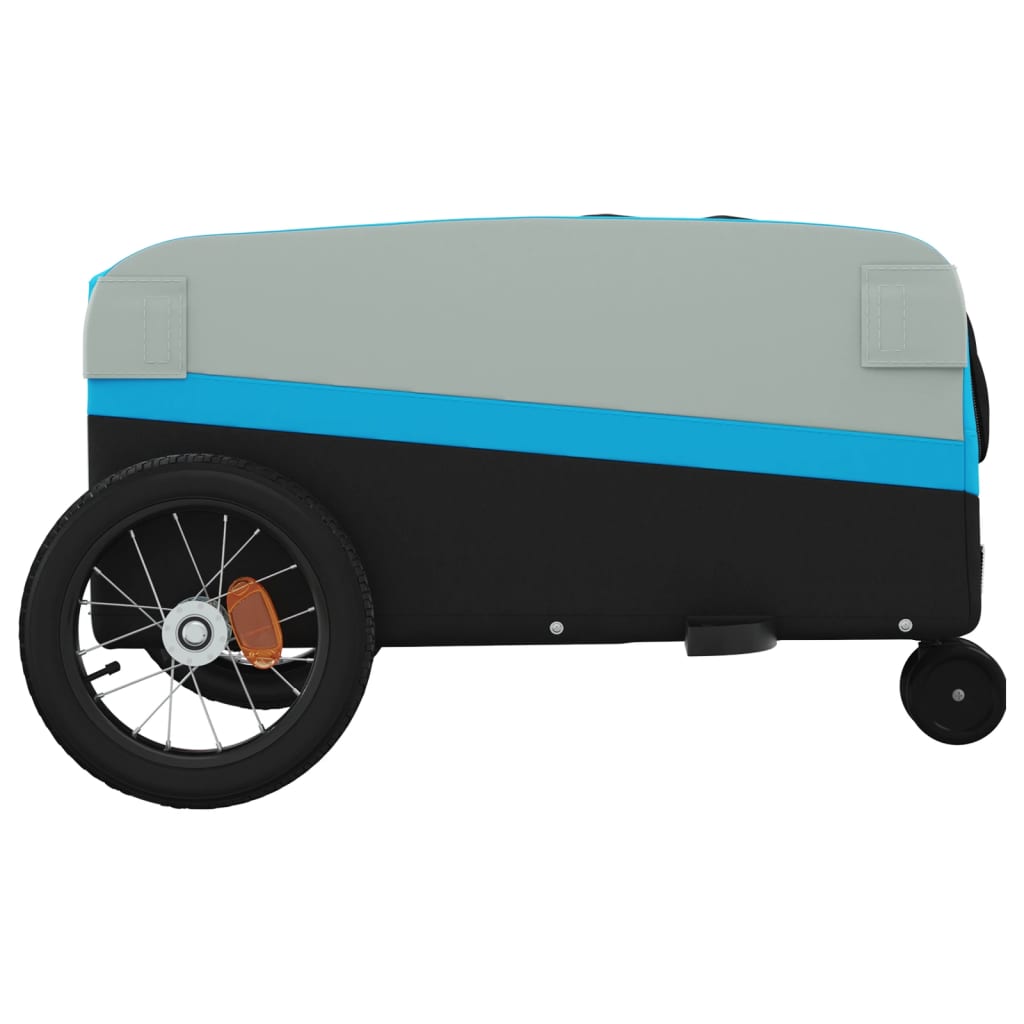 Fietstrailer 30 kg ijzer zwart en blauw
