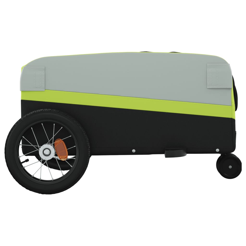 Fietstrailer 30 kg ijzer zwart en groen