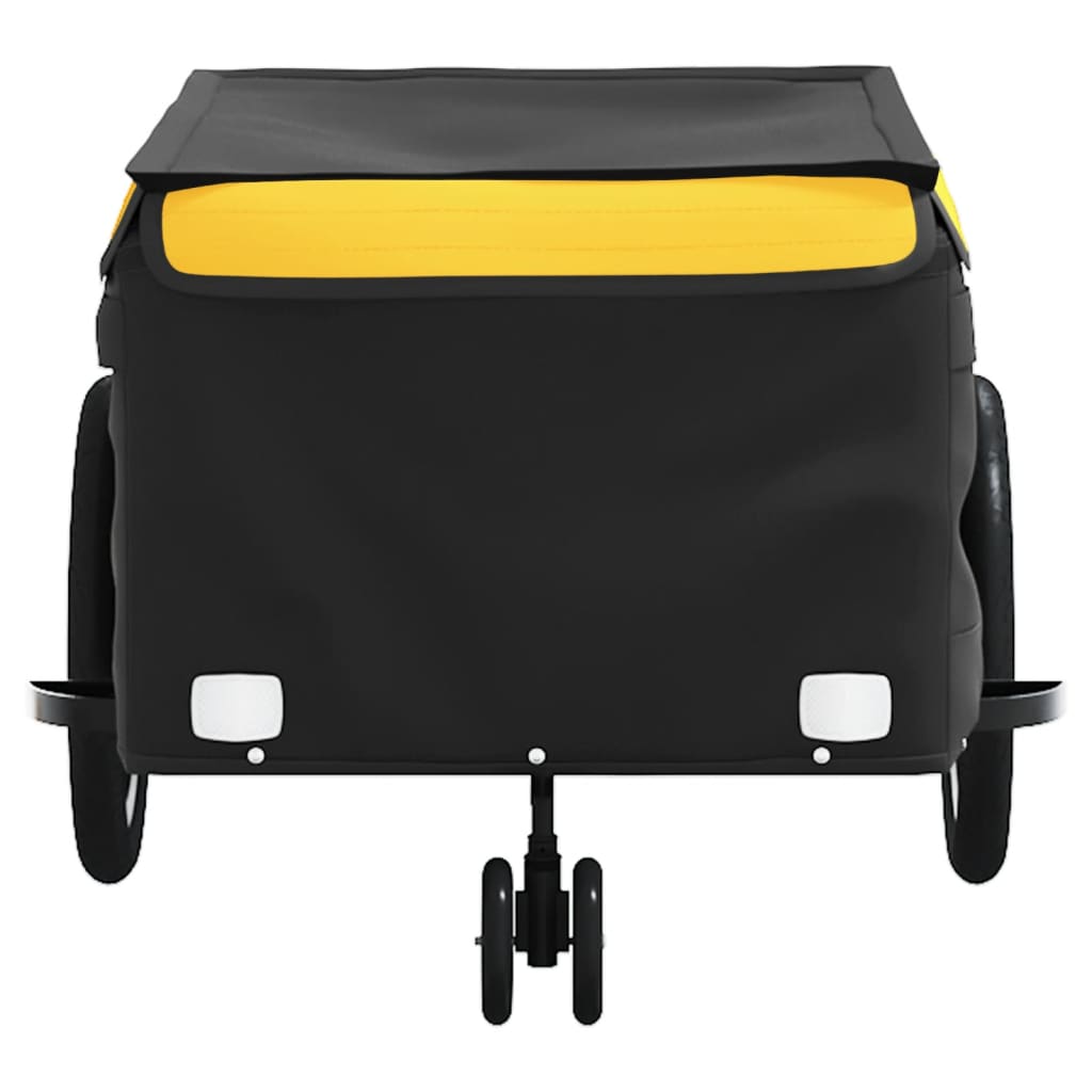 Fietstrailer 45 kg ijzer zwart en geel