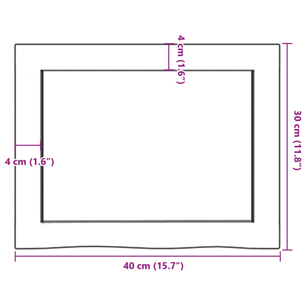 Wastafelblad 40x30x4 behandeld massief hout lichtbruin Aanrechtbladen | Creëer jouw Trendy Thuis | Gratis bezorgd & Retour | Trendy.nl