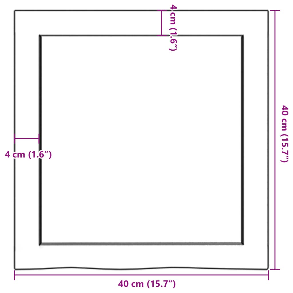 Wastafelblad 40x40x6 behandeld massief hout lichtbruin Aanrechtbladen | Creëer jouw Trendy Thuis | Gratis bezorgd & Retour | Trendy.nl