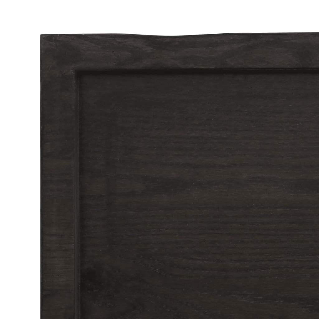Wastafelblad 100x30x4 cm behandeld massief hout donkergrijs Aanrechtbladen | Creëer jouw Trendy Thuis | Gratis bezorgd & Retour | Trendy.nl