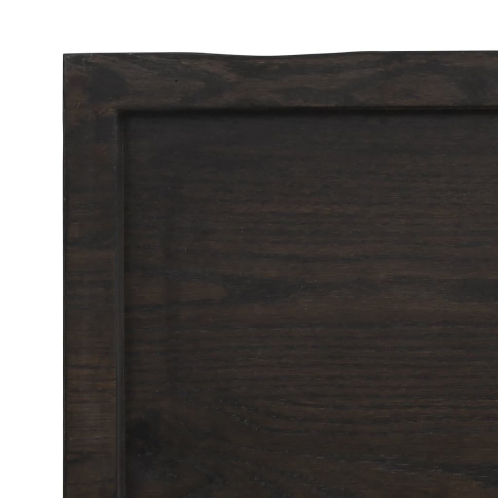 Wastafelblad 100x50x4 cm behandeld massief hout donkergrijs Aanrechtbladen | Creëer jouw Trendy Thuis | Gratis bezorgd & Retour | Trendy.nl