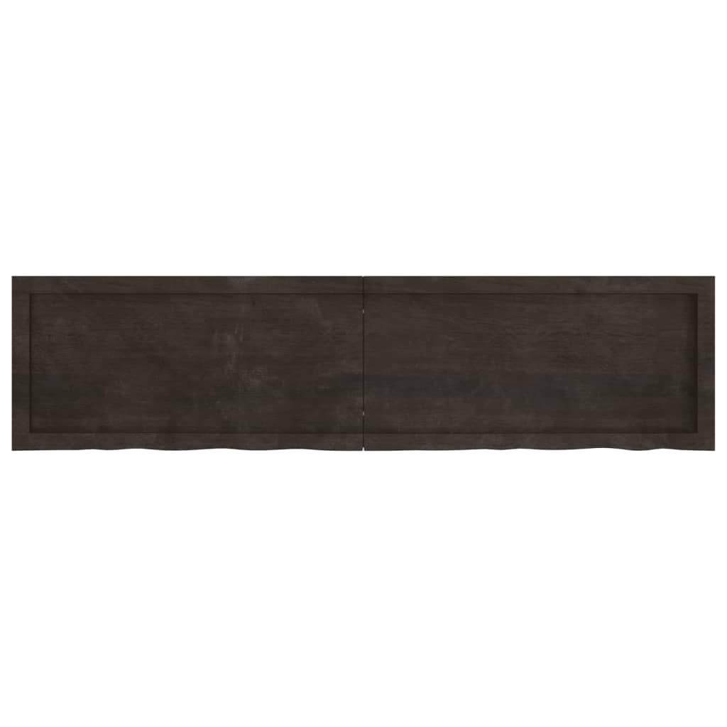 Wastafelblad 160x40x6 cm behandeld massief hout donkergrijs Aanrechtbladen | Creëer jouw Trendy Thuis | Gratis bezorgd & Retour | Trendy.nl