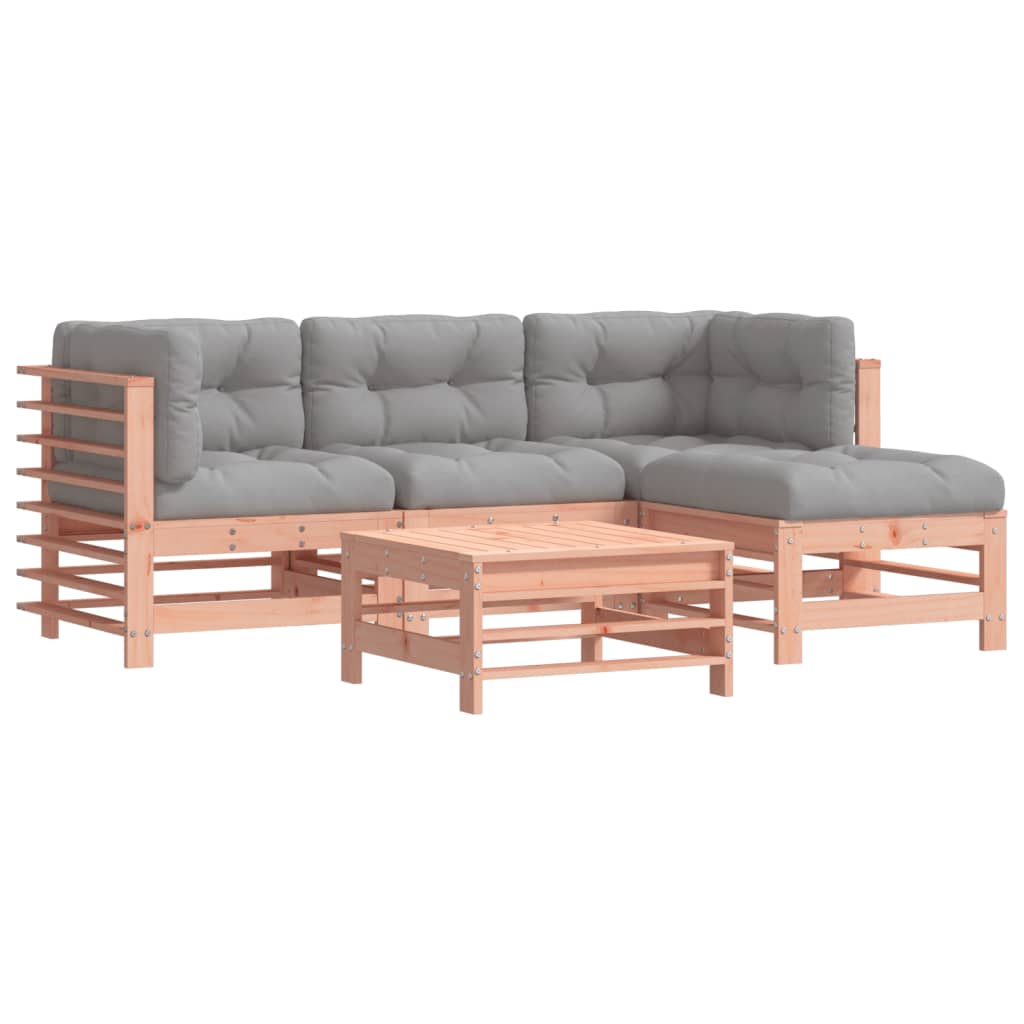 5-delige Loungeset met kussens massief douglashout Tuinsets | Creëer jouw Trendy Thuis | Gratis bezorgd & Retour | Trendy.nl